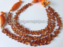 Spessartite Faceted Heart Shape Beads
